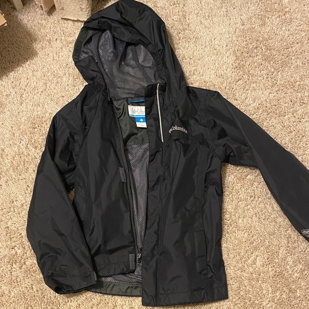 Kids Columbia Black Waterproof Hooded Jacket